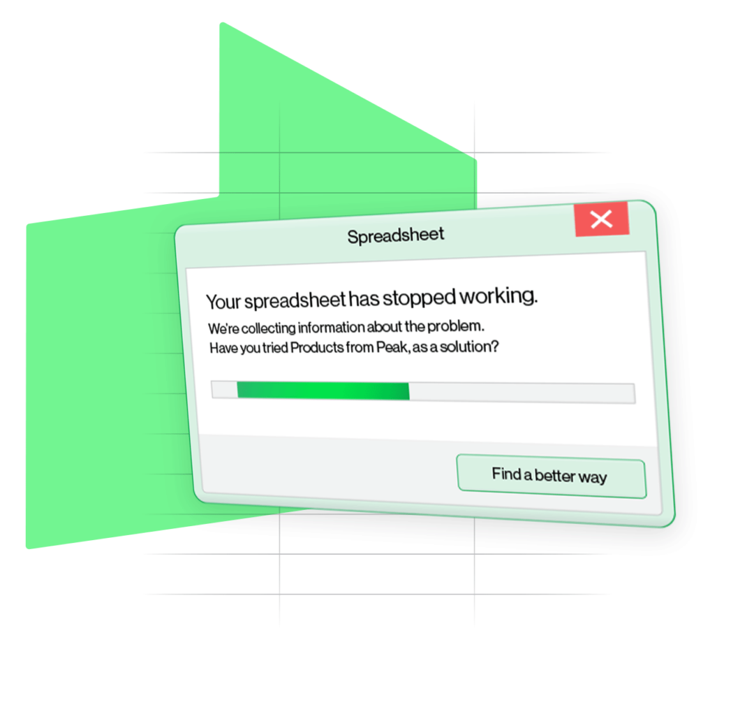 An error pop-up window in a spreadsheet