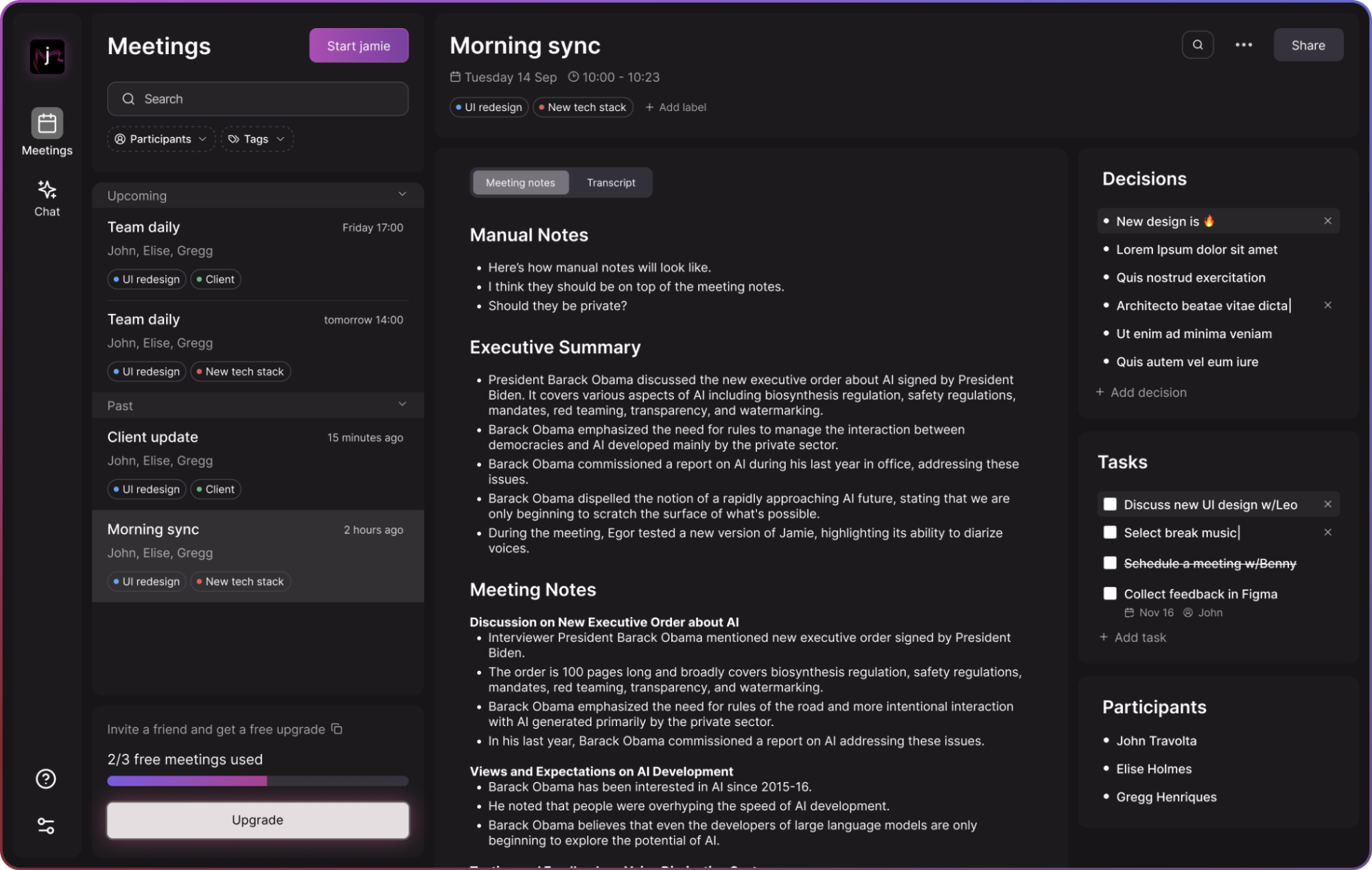 jamie AI meeting notes tool